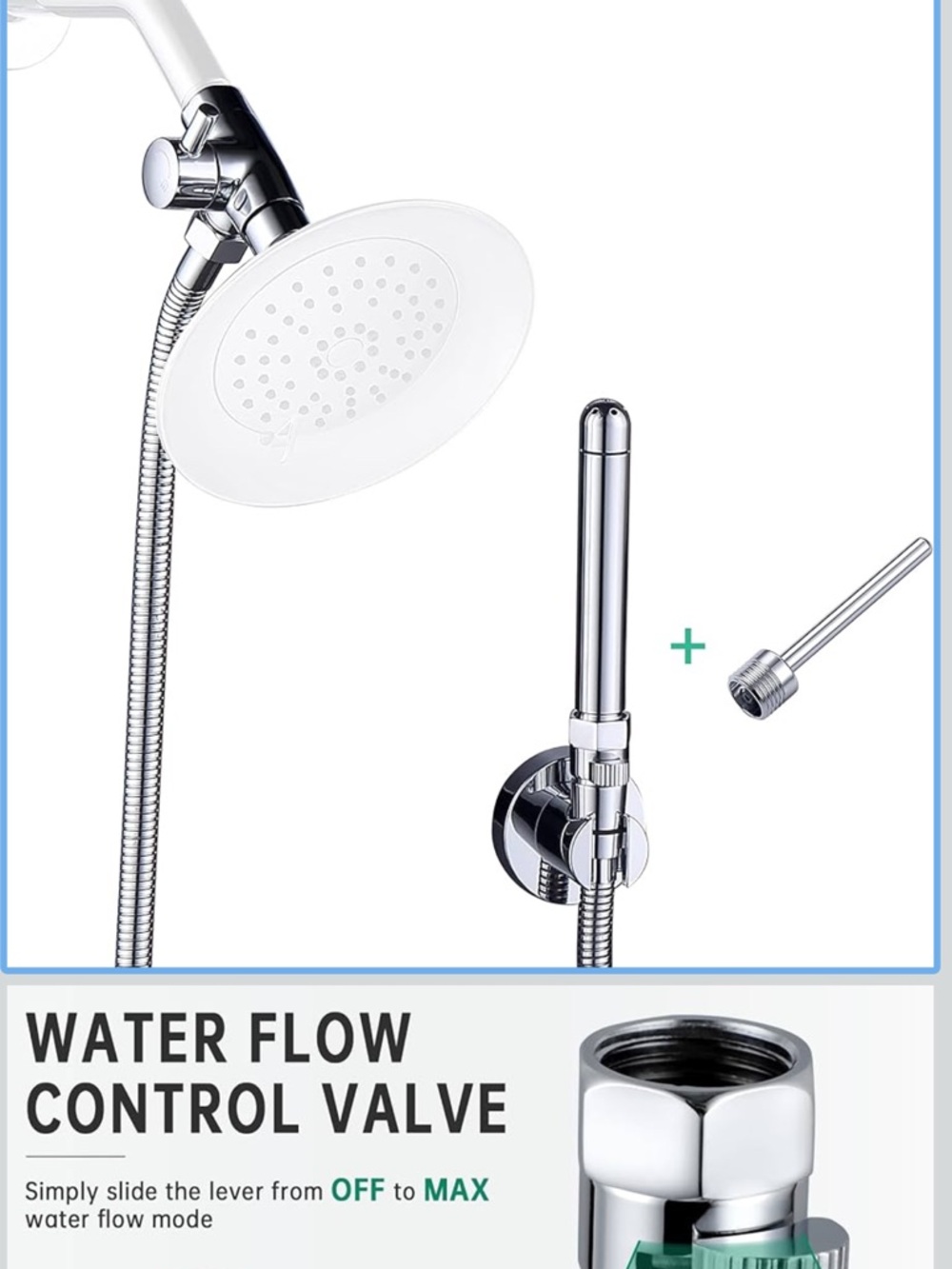 Shower Enema System with 100 Inches Hose, Diverter, Water Control Valve